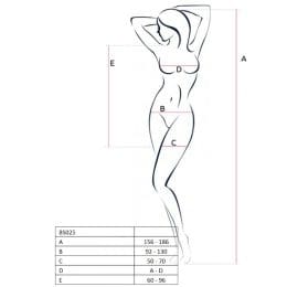 PASSION - WOMAN BS025 BODYSTOCKING WHITE DRESS STYLE ONE SIZE 2